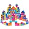 Set of 90 Colorful Wooden Building Blocks Educational Stacking Toy Castle
